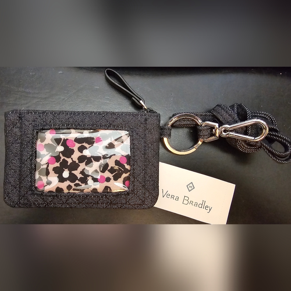 Vera Bradley ID Lanyard in Denim